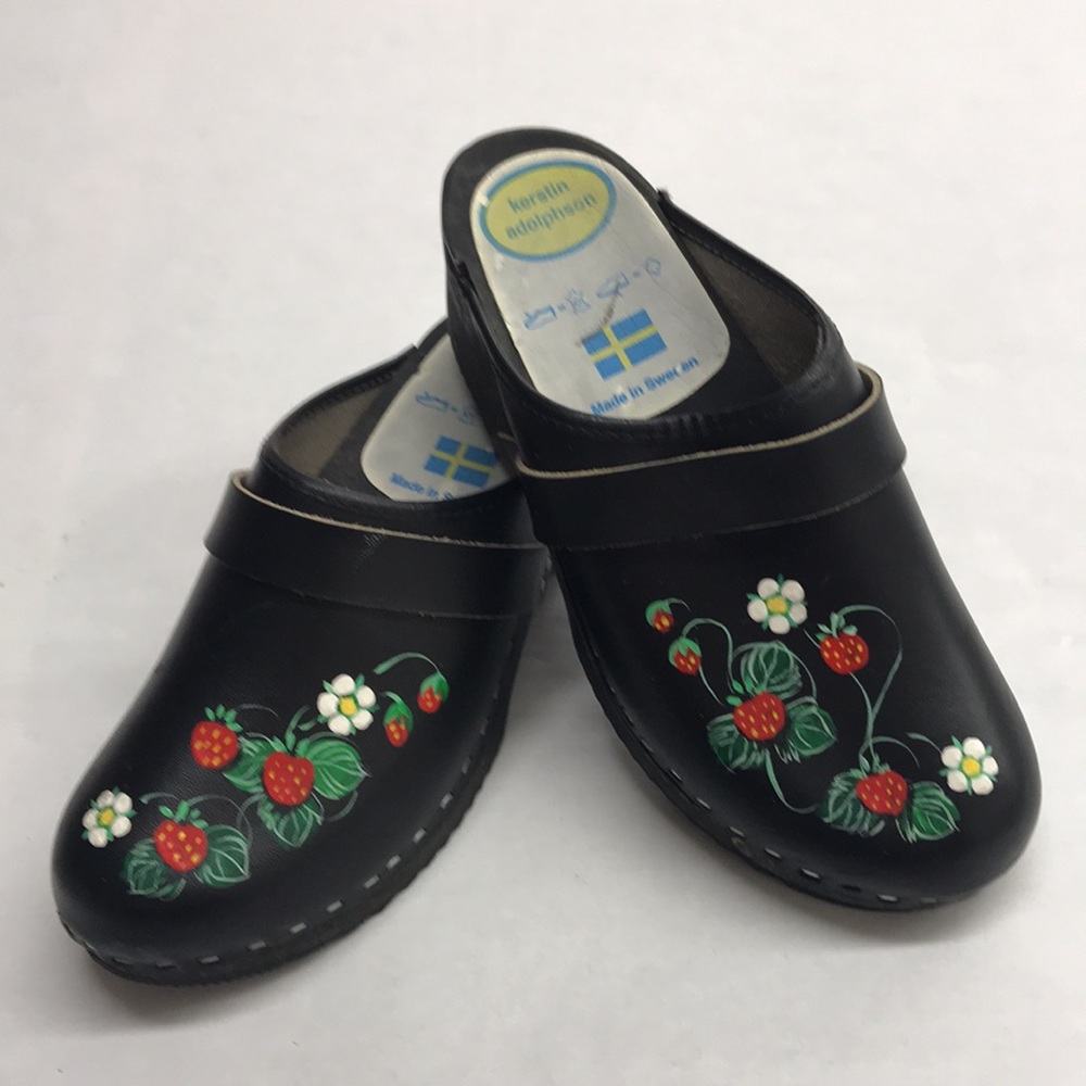 Keratin Adolphson Clogs, Made in Sweden, Excellent Condition, Bkack, Size 37.